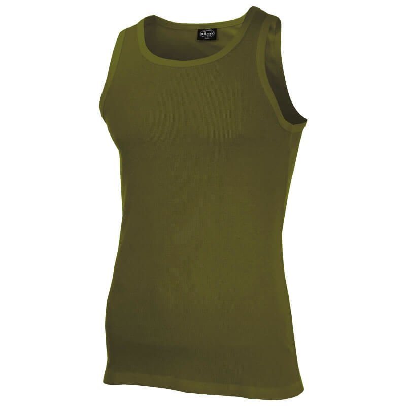 Camiseta de tirantes GERIPPT con rayas finas y textura RIP, 100% algodón