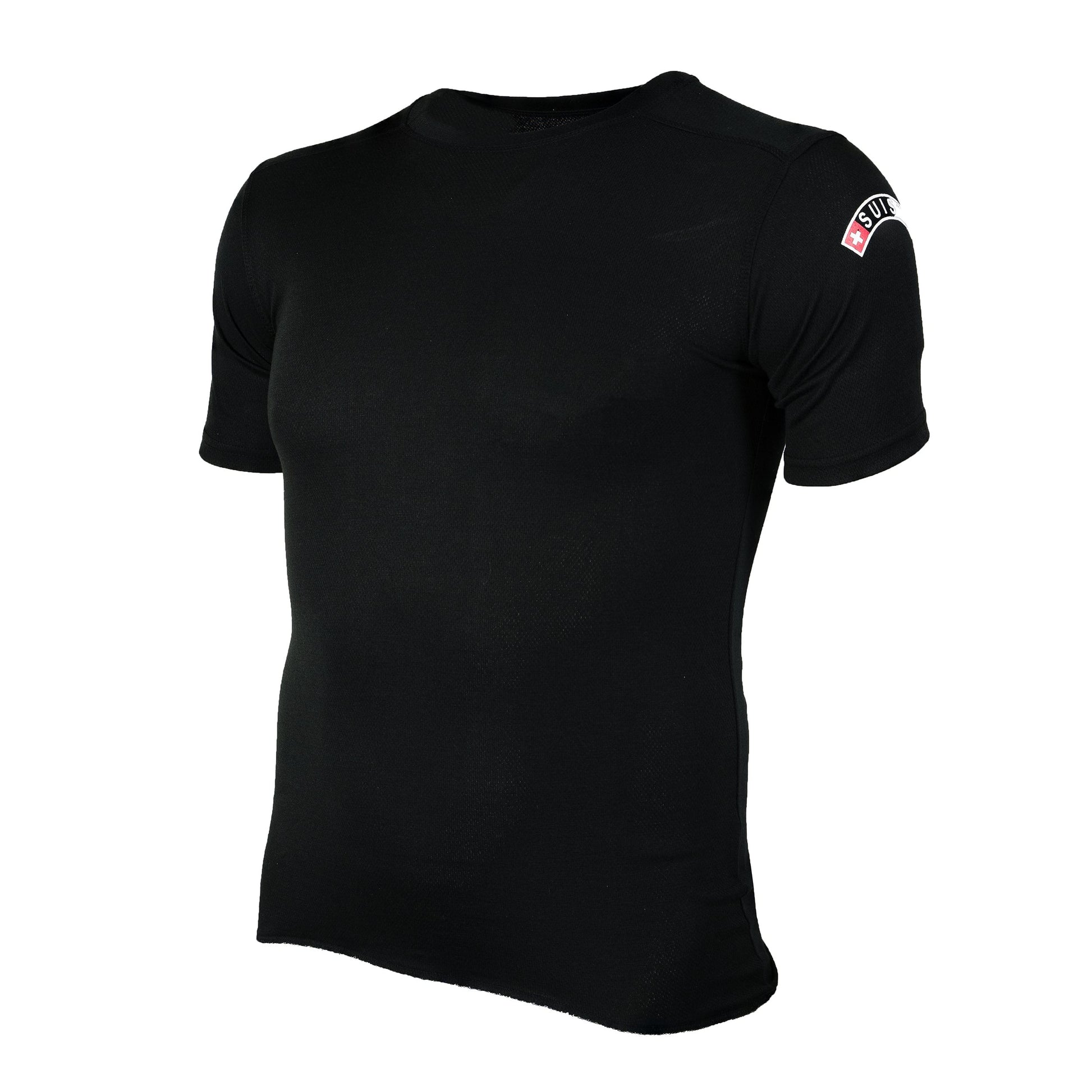 Camiseta funcional suiza UIE negra manga corta