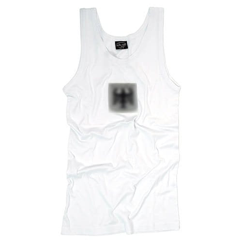 Camiseta de tirantes blanca con parche Bundeswehr y águila