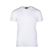 Camiseta blanca manga corta estilo Ejército EE UU, 100% algodón, cuello reforzado