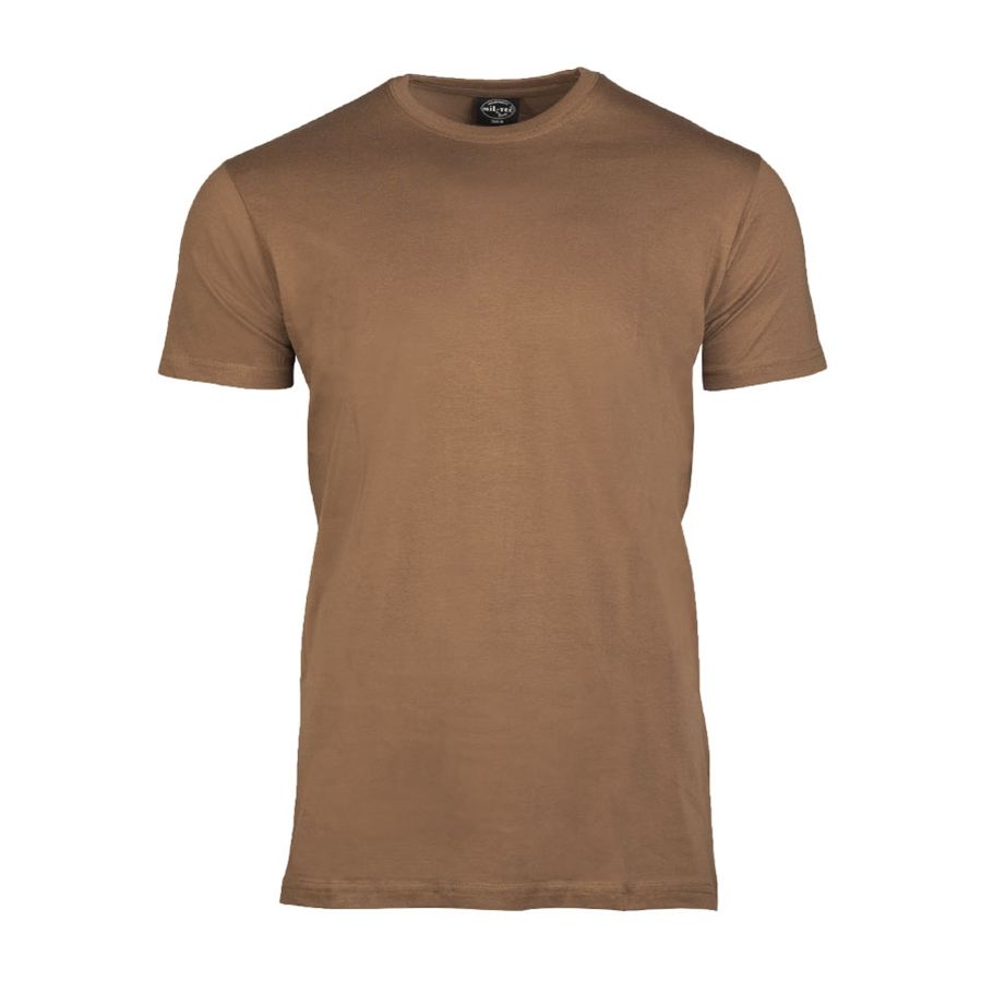 Camiseta marrón estilo US manga corta 100% algodón