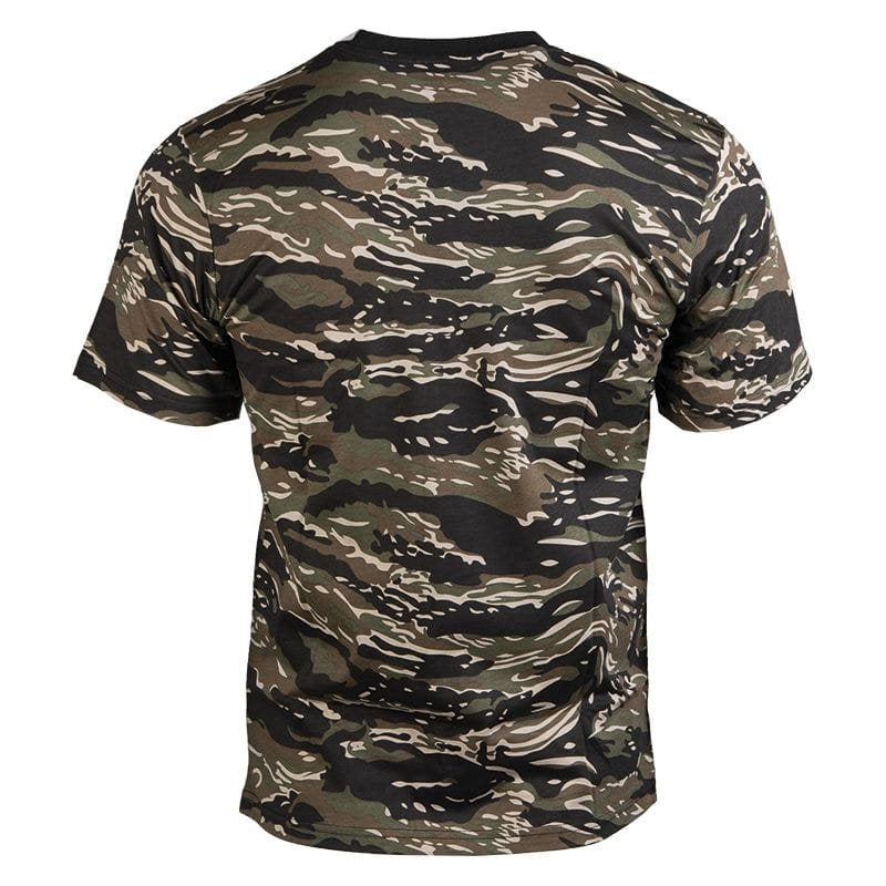Camiseta CAMO manga corta, 100% algodón, patrón camuflaje