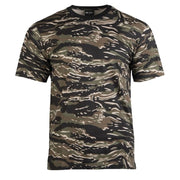 Camiseta CAMO manga corta, 100% algodón, patrón camuflaje