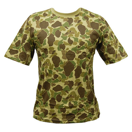 Camiseta manga corta camuflada 100% algodón, corte moderno (11012036)