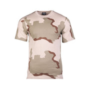Camiseta de manga corta camuflada, corte moderno, 100% algodón 130 g/m²