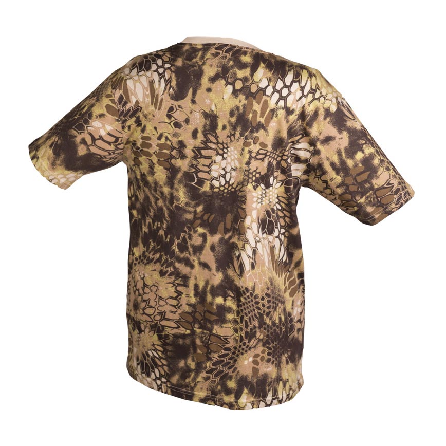 Camiseta de manga corta camuflada 100% algodón corte moderno