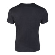 Camiseta negra de manga corta para hombre, 100% algodón, gramaje 200 g/m²