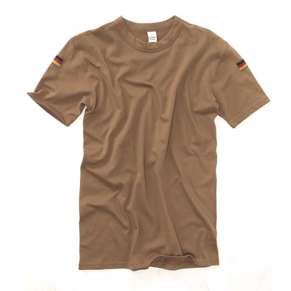 Camiseta BW marrón con banderas de Alemania en las mangas
