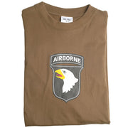 Camiseta manga corta 101 AIRBORNE verde con estampado