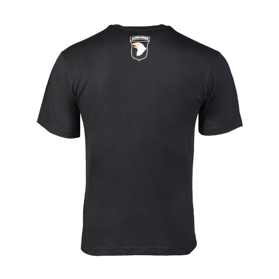 Camiseta negra 101 AIRBORNE, manga corta, corte moderno, estampado, 100% algodón JERSEY 200g/m2