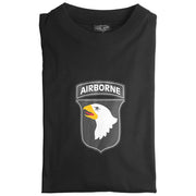 Camiseta negra 101 AIRBORNE, manga corta, corte moderno, estampado, 100% algodón JERSEY 200g/m2