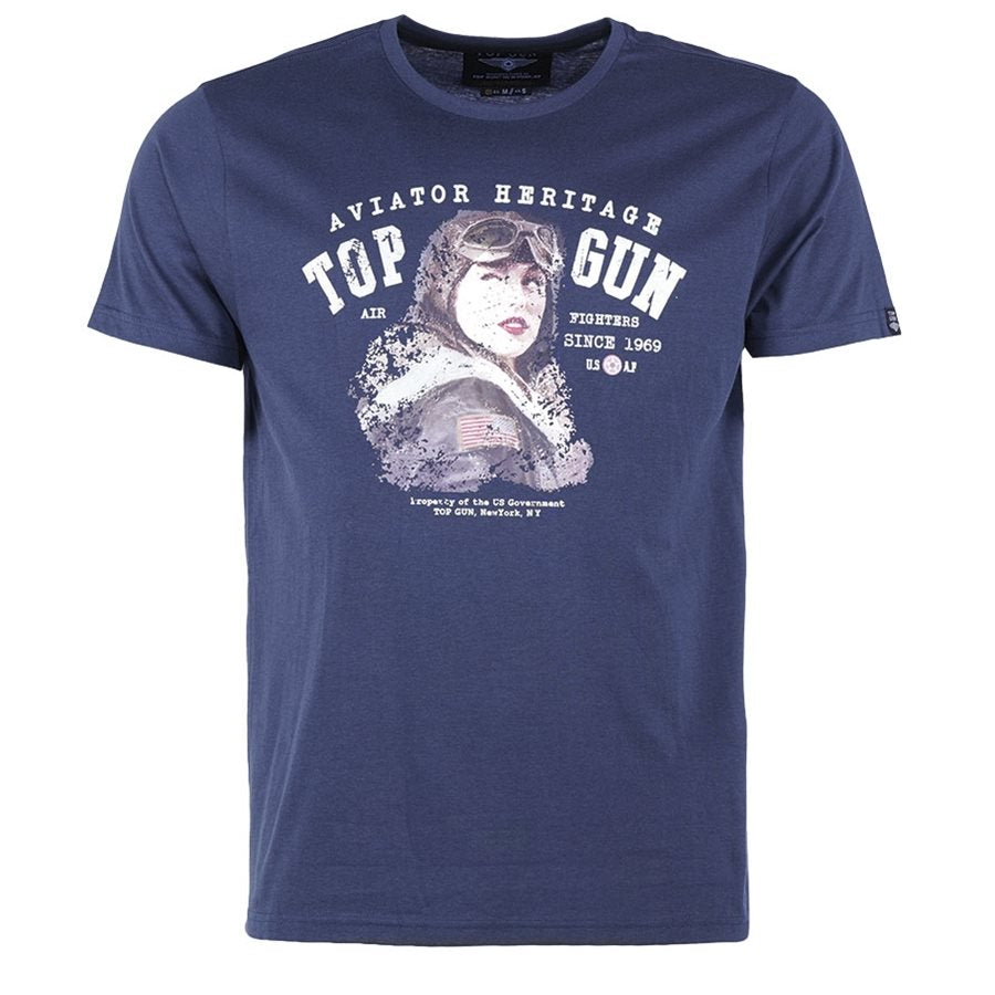 Camiseta de manga corta con motivo AVIATOR estampado en el pecho