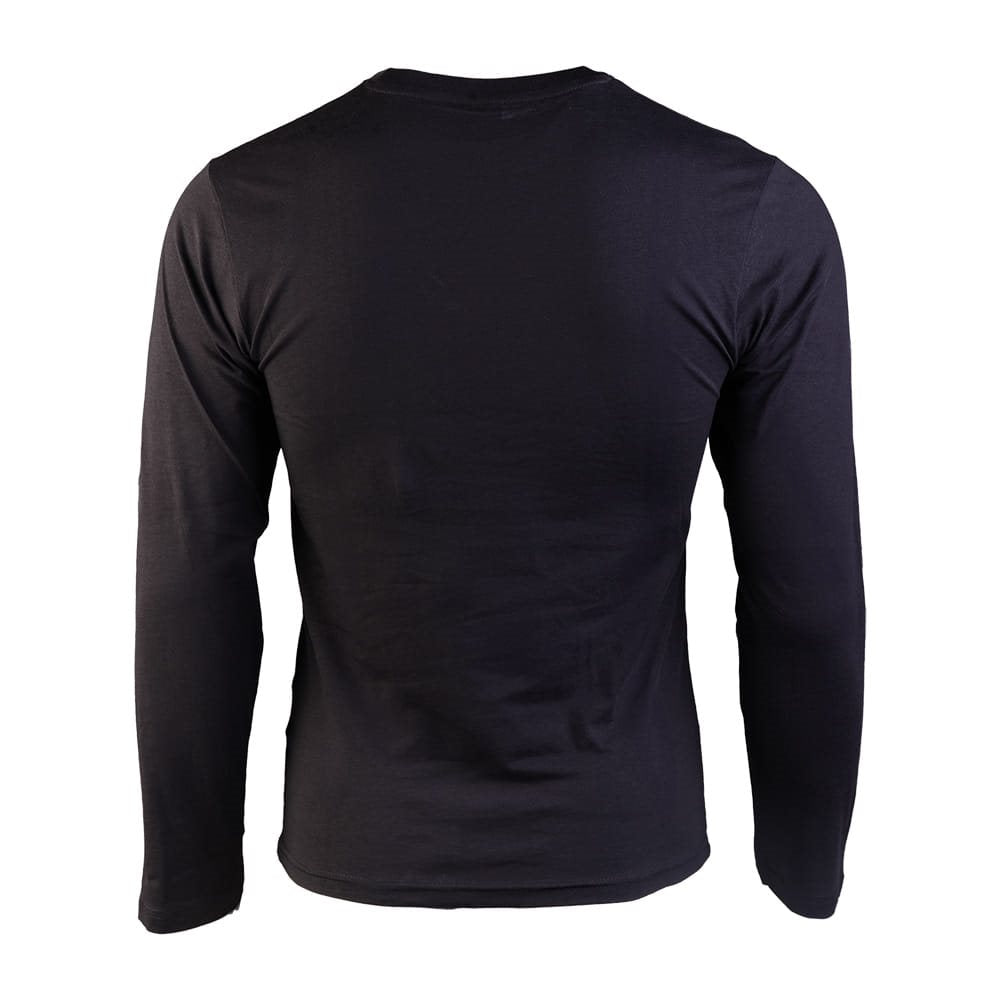Camiseta negra de manga larga estilo US Army, 100% algodón