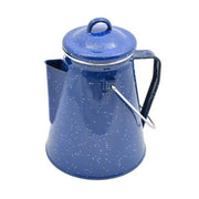 Hervidor esmaltado azul WESTERN 2 L con percolador, borde y asa plateados
