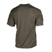 Camiseta táctica manga corta verde QUICK DRY con paneles de velcro 100x70 mm - 11081001