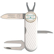 Navaja golf acero inoxidable 420 mango plástico blanco 65 mm