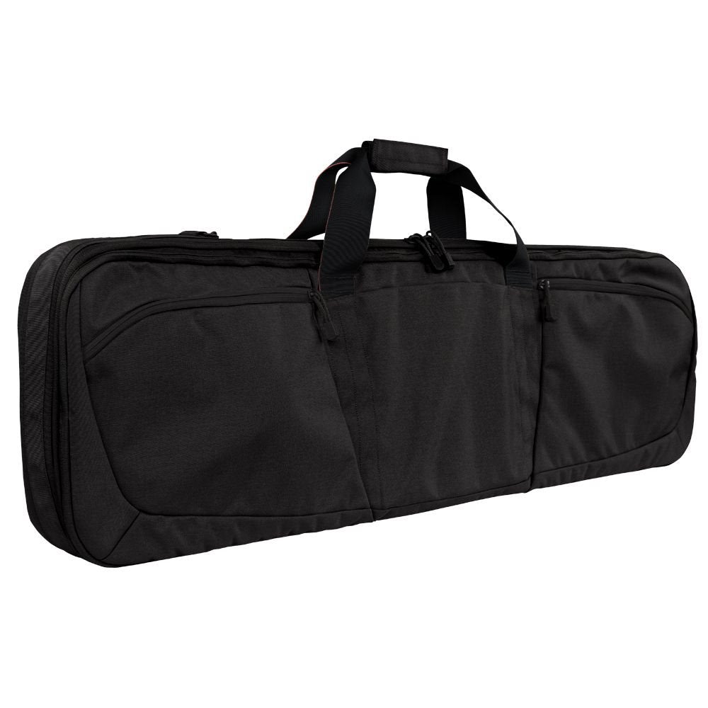 Bolsa para rifle JAVELIN negra vista frontal, funda para arma larga con interior VELCRO