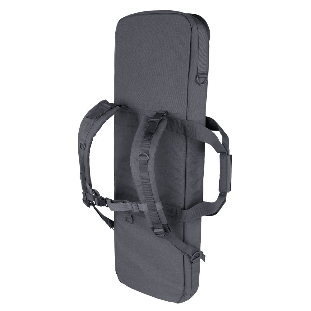 Bolsa para rifle JAVELIN negra vista frontal, funda para arma larga con interior VELCRO