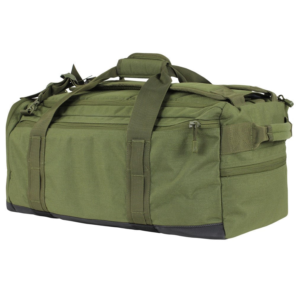 Bolsa de viaje CENTURION verde 46 L convertible a mochila con tirantes acolchados guardables