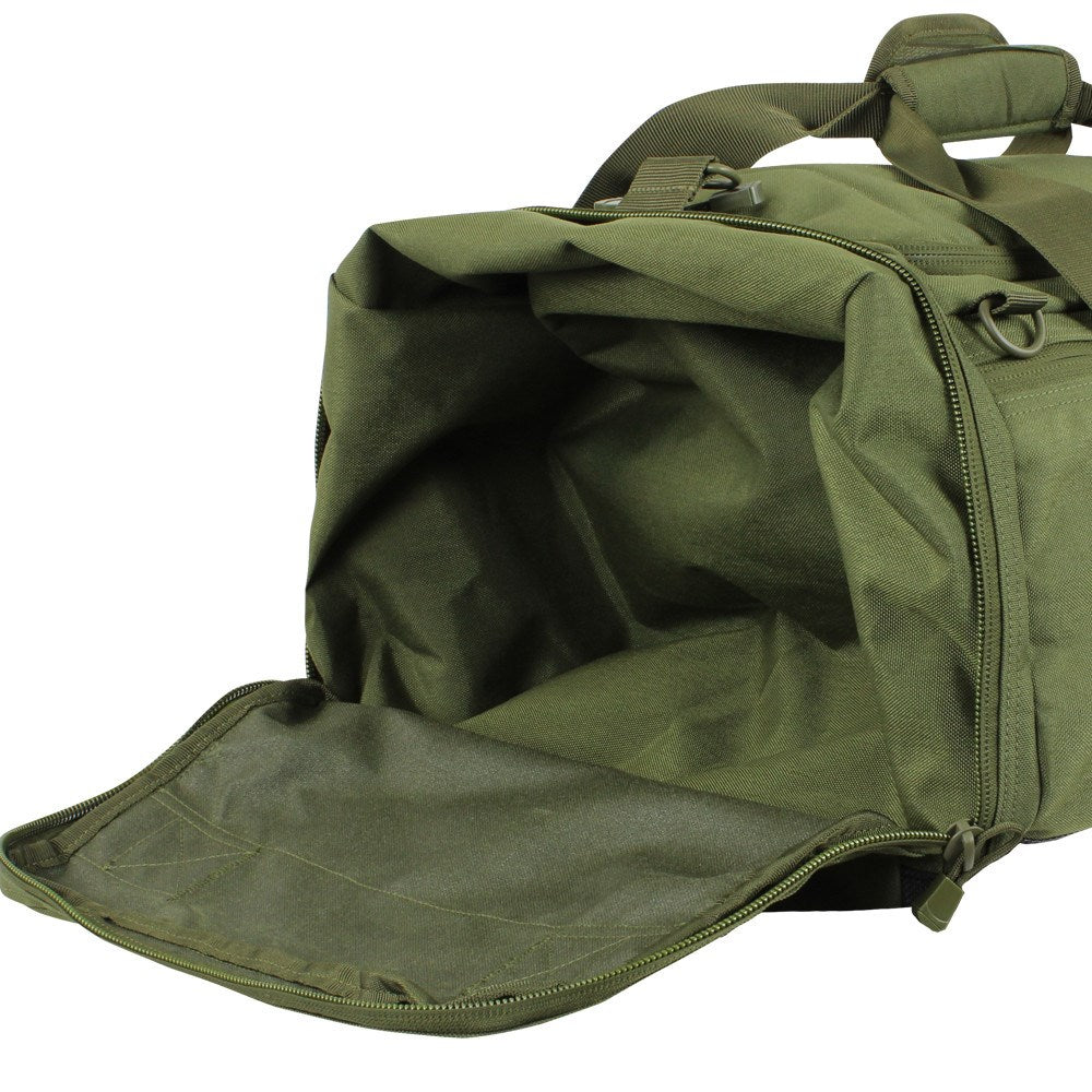 Bolsa de viaje CENTURION verde 46 L convertible a mochila con tirantes acolchados guardables