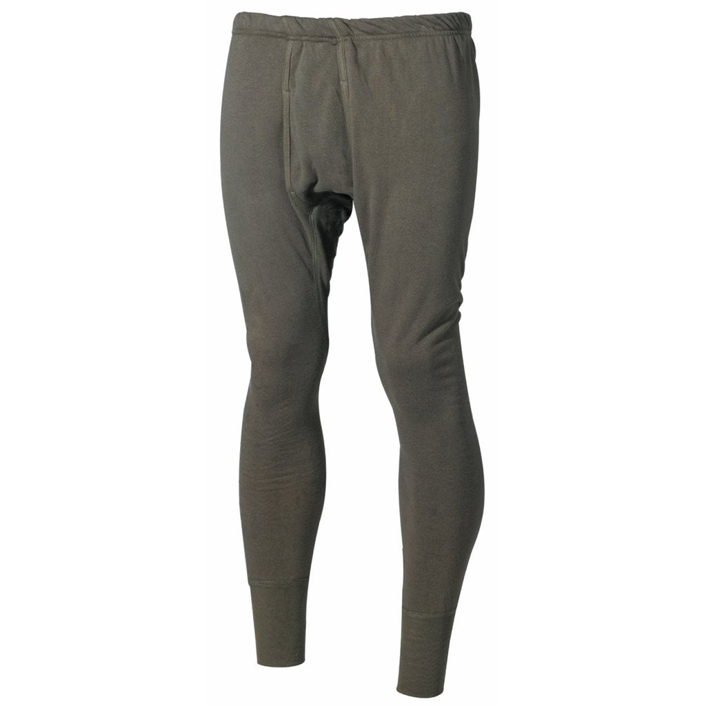 Pantalones térmicos Plüsch BW verdes, forrados, 100% algodón
