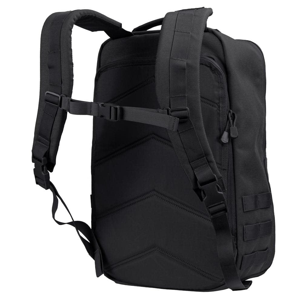 Mochila PRIME PACK negra EDC 21 L con apertura clamshell y cremallera bidireccional