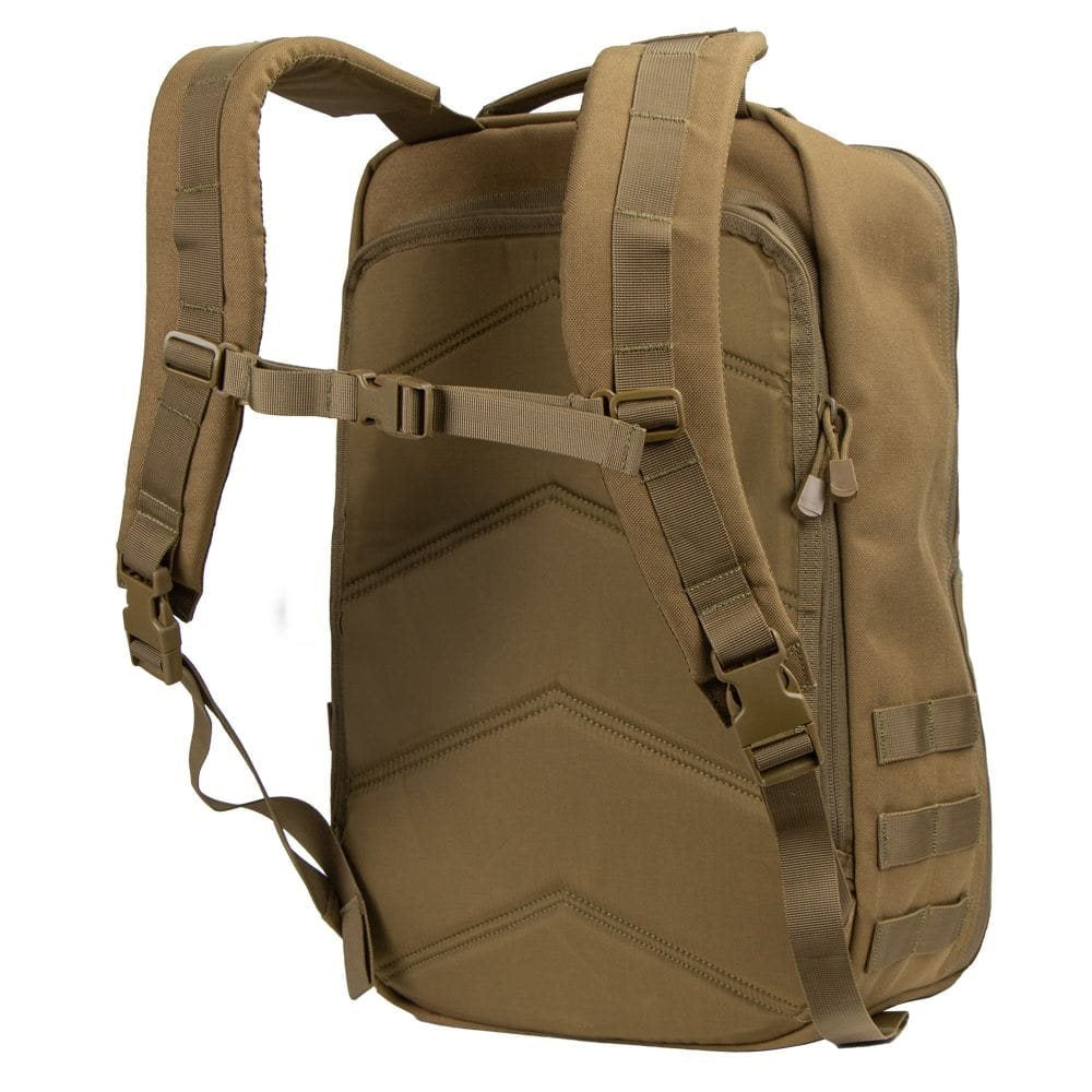 Mochila PRIME PACK negra EDC 21 L con apertura clamshell y cremallera bidireccional