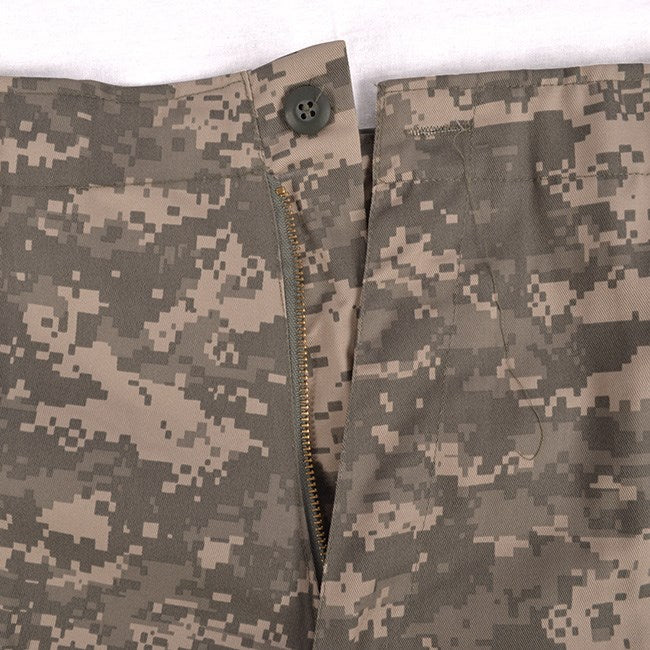 Pantalones BDU CIVIL en color ACU con cierre de cremallera