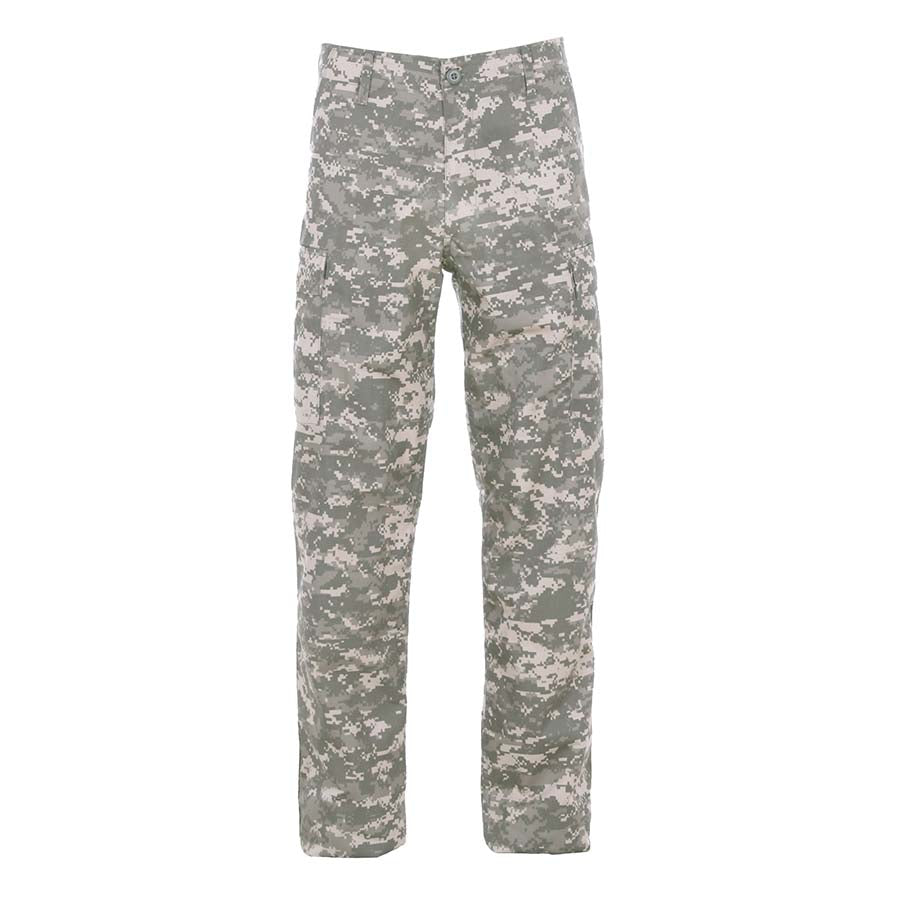 Pantalones BDU CIVIL en color ACU con cierre de cremallera