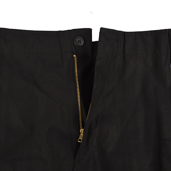 Pantalones BDU CIVIL ZIP negros con cierre de cremallera