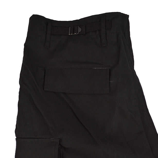 Pantalones BDU CIVIL ZIP negros con cierre de cremallera
