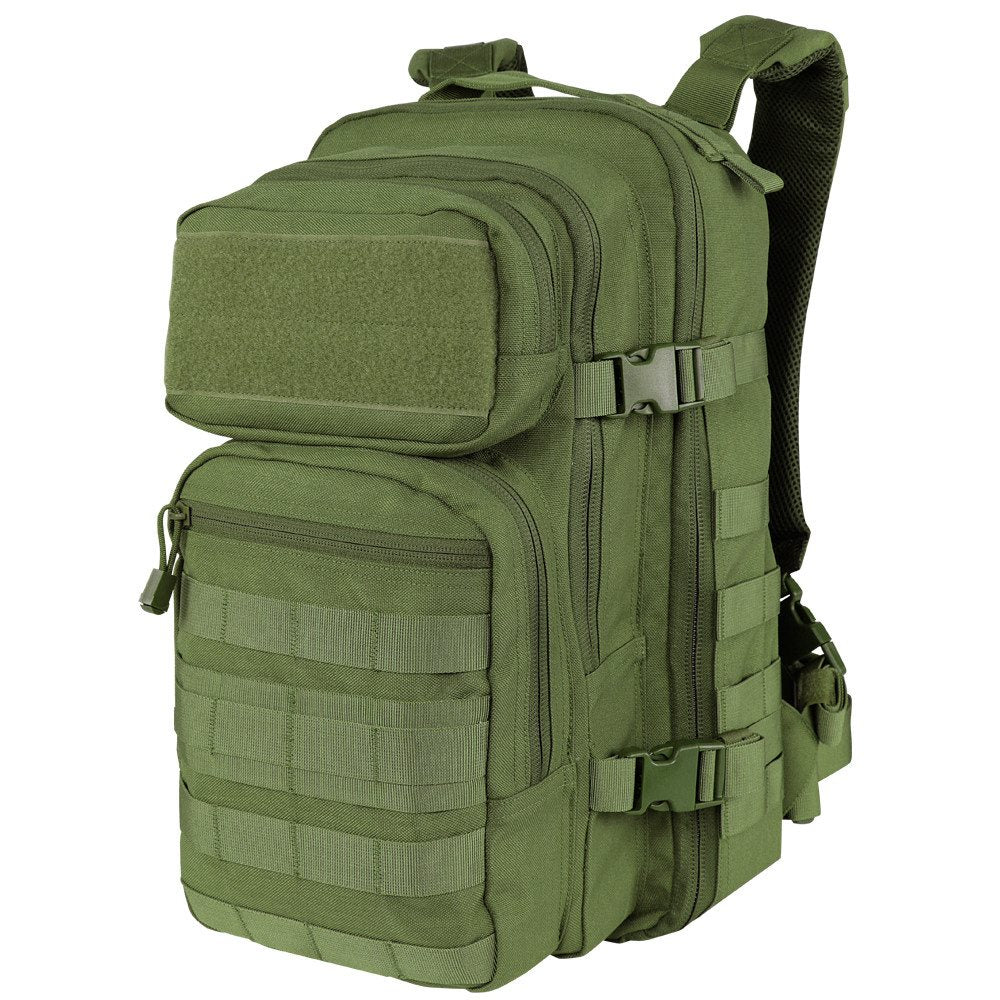 Mochila táctica ASSAULT COMPACT Gen II en negro, Condor Outdoor, con bolsillos frontales y sistema MOLLE/PALS