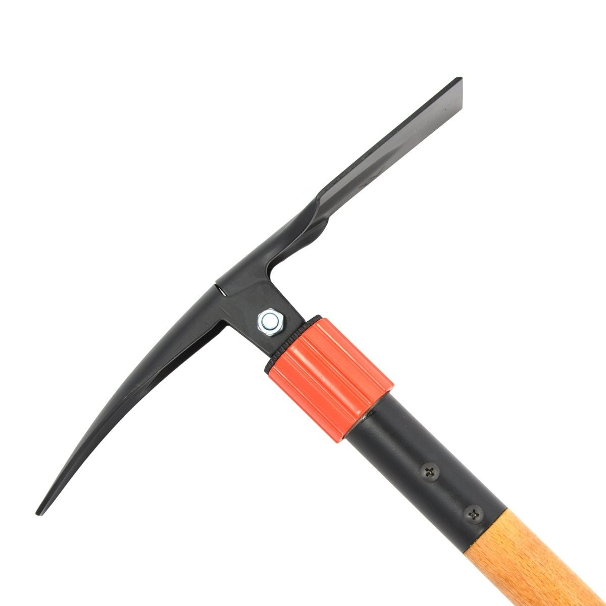 Pico plegable con mango de madera y anillo de bloqueo, longitud 72 cm