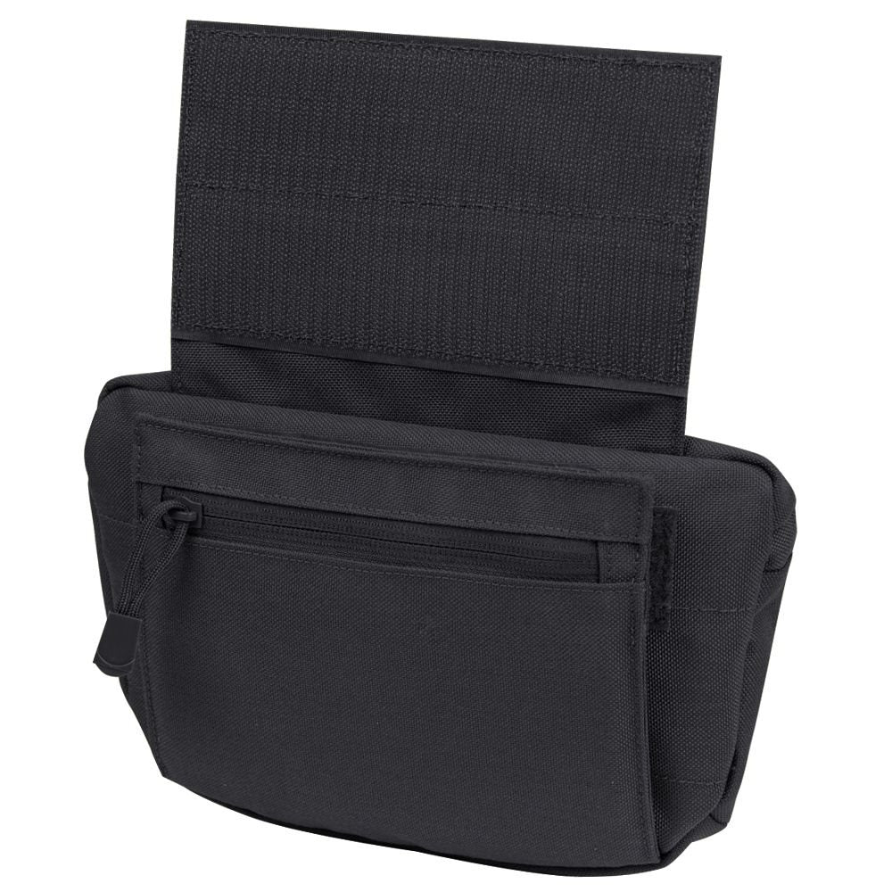 Riñonera DRAW DOWN Gen III negra con correa desmontable y panel velcro abatible