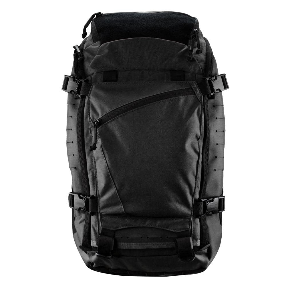 Mochila NOMAD 25l negra en nylon 500D Cordura con cremalleras YKK y hebillas Duraflex