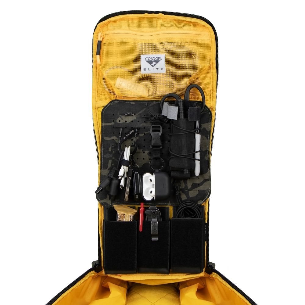 Mochila NOMAD 25l negra en nylon Cordura 500D con cremalleras YKK y hebillas Duraflex