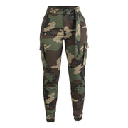 Pantalones militares mujer MIL-TEC ARMY WOODAND con bolsillos cargo y cinturón