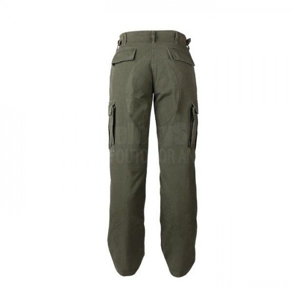 Pantalones mujer estilo BDU rip-stop verdes con bolsillos cargo y cordones en bajos