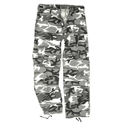 Pantalones mujer BDU rip-stop METRO URBAN en algodón prelavado con bolsillos y cordón
