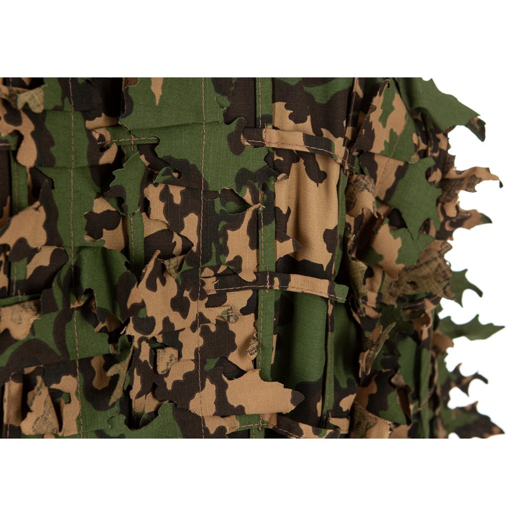 Traje de camuflaje GHILLIE BASE LEAF de Invader Gear - minimalista y ligero