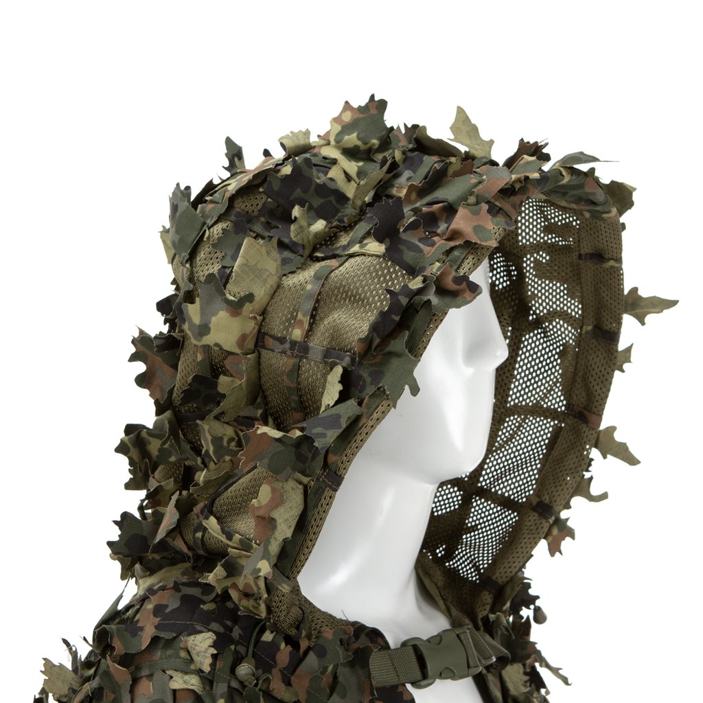 Traje de camuflaje GHILLIE BASE LEAF de Invader Gear - minimalista y ligero