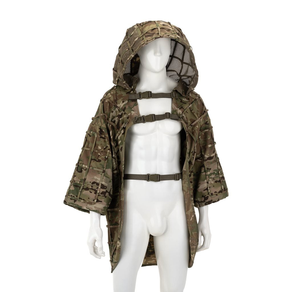 Capa de camuflaje GHILLIE BASE PLAIN de Invader Gear, diseño minimalista y ligero