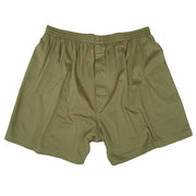 Boxer masculino verde estilo militar, corte amplio, 100% algodón