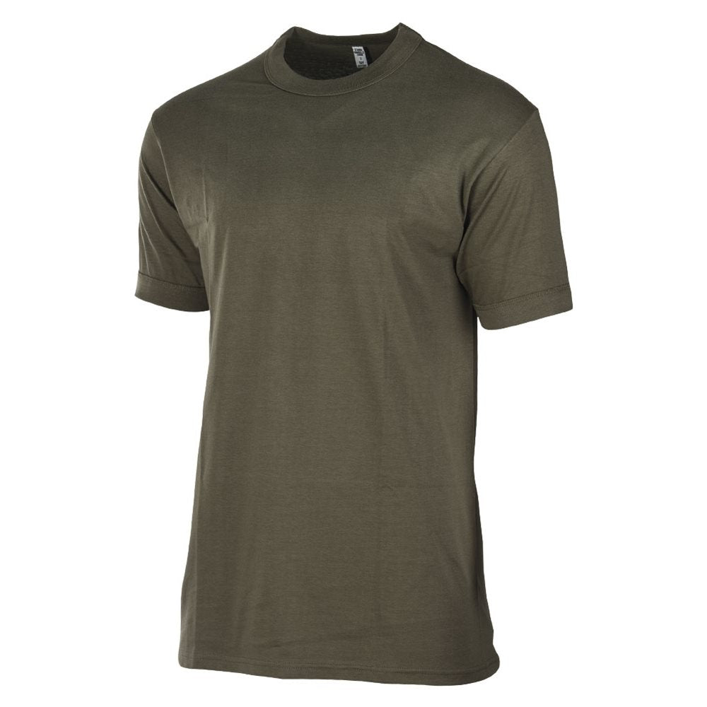 Camiseta verde estilo Bundeswehr, manga corta, 100% algodón