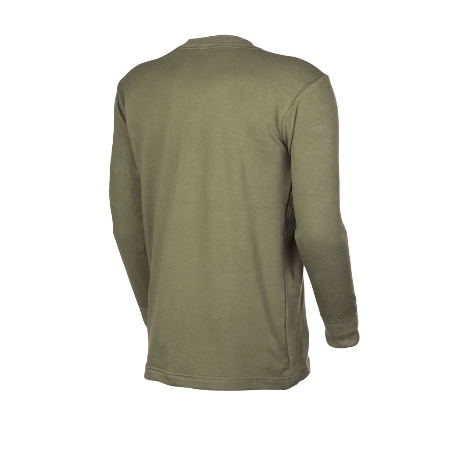 Camiseta térmica BW Plüsch invierno verde, forro tipo plush