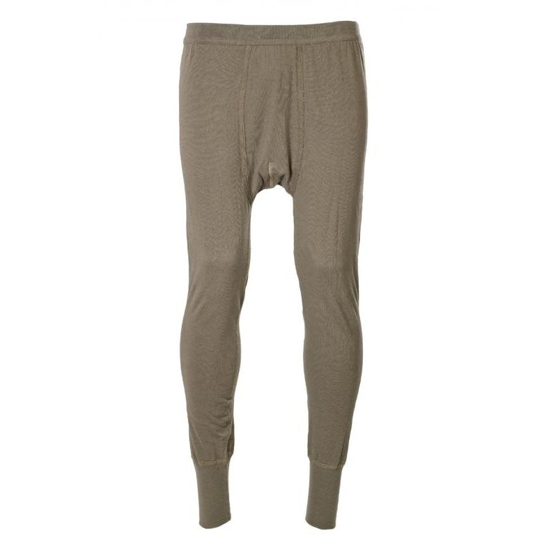 Pantalón térmico BW PLUSCH de invierno, color verde, prenda usada del Bundeswehr