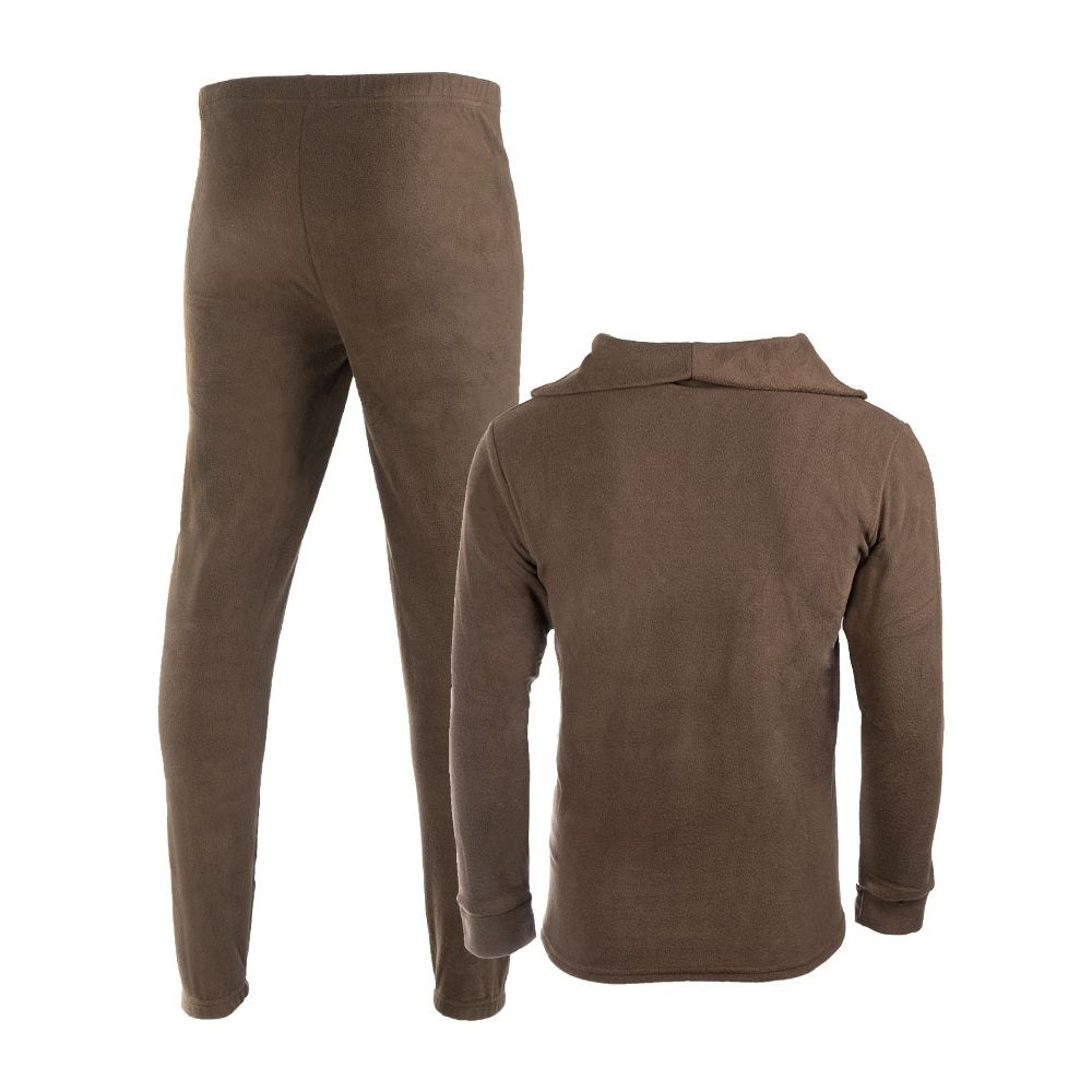 Conjunto térmico Thermofleece verde: sudadera con cremallera y pantalón con cintura y puños elásticos (forro polar 100% poliéster 180 g)