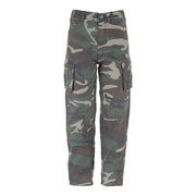 Pantalones cargo infantiles Woodland stonewashed de algodón resistente con cinco bolsillos