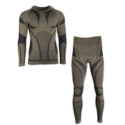 Set funcional PERFORMANCE MIL-TEC: camiseta y pantalón térmico verde