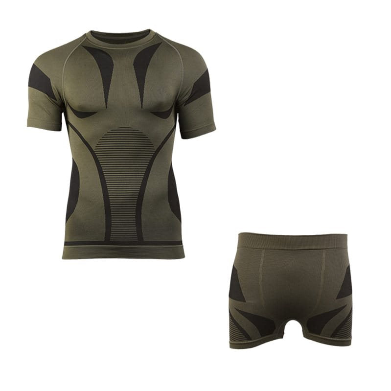 Conjunto PERFORMANCE funcional: camiseta y calzoncillos verdes